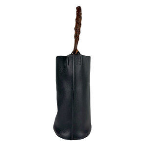Loewe Black Gate Bucket Bag Brown Leather Leather